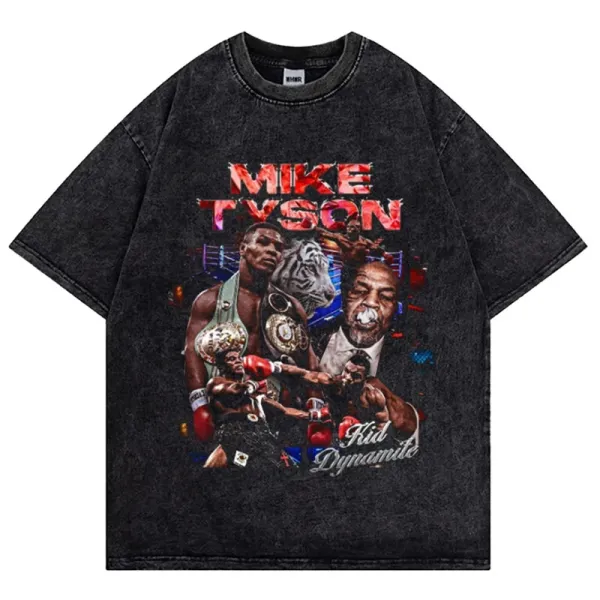 Design Mike Tyson 'Kid Dynamite' Acid Wash T-Shirt - 1