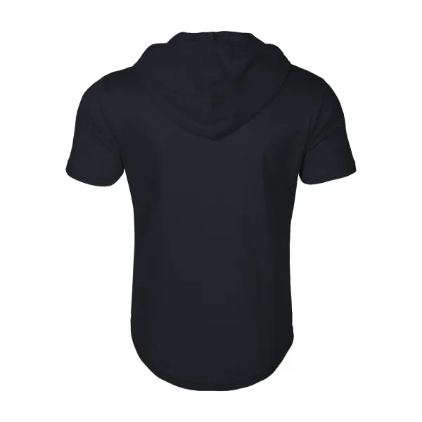 Design Short-Sleeve Zip-Front Hooded Tee Pink Hoodie - 22
