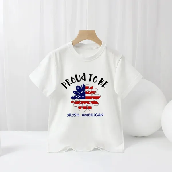 Design Proud To Be Irish American Flag Graphic T-Shirt White T-Shirts - 1