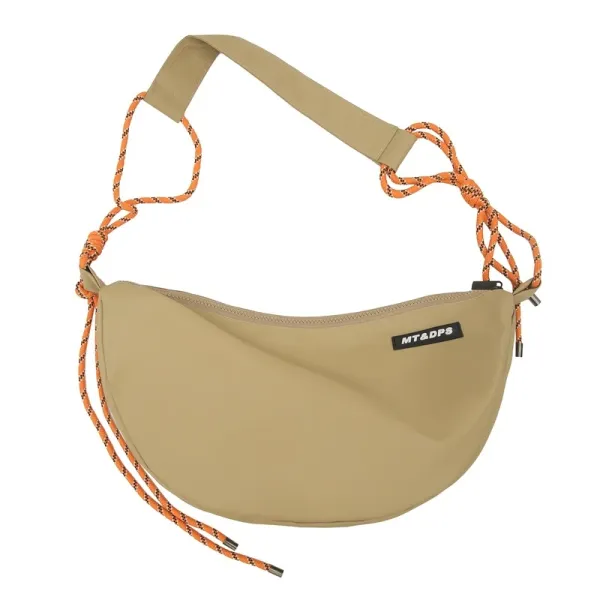 Design MT&DPs Saddle Bag Beige with Orange Rope Strap Crossbody Bag Crossbody Bags - 1