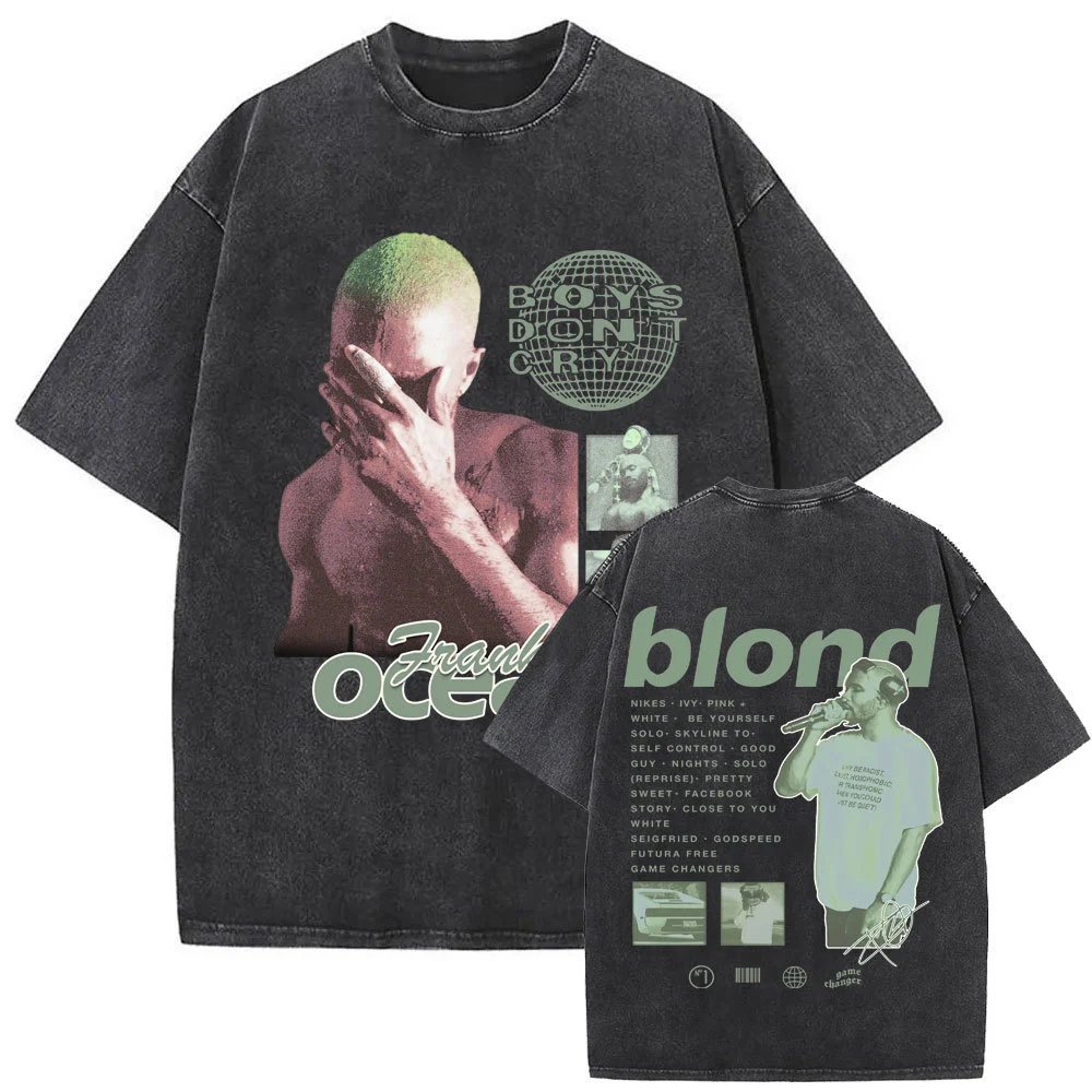 Frank Ocean Blond Oversized Washed Black T-Shirt
