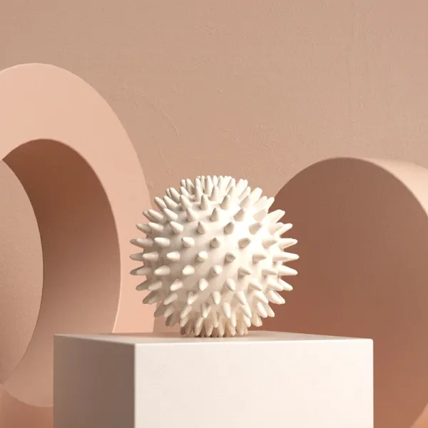 Design Spiky Massage Ball White Wellness Accessory - 1