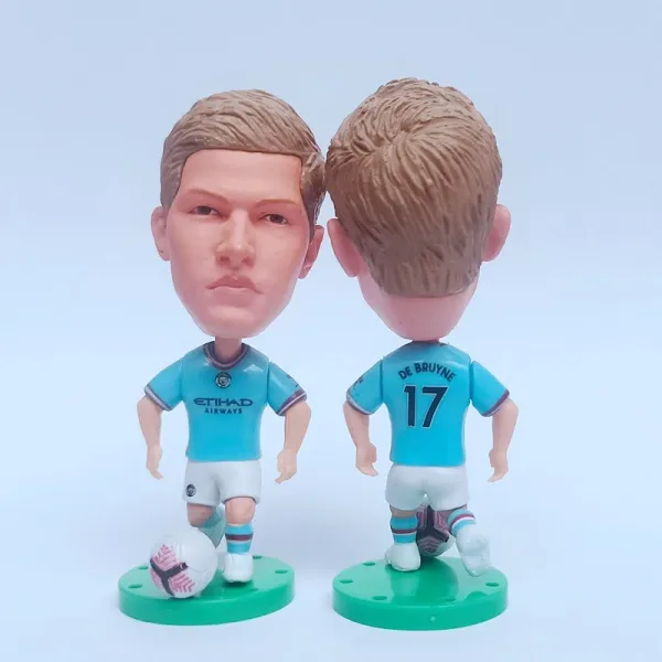 Design Al Nassr FC Cristiano Ronaldo Bobblehead Figure Yellow Blue Jersey Collectible Accessories - 10
