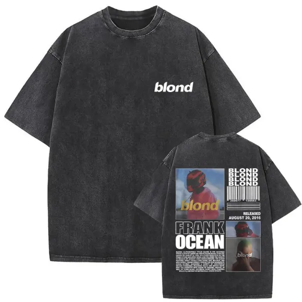 Frank Ocean blond Oversized Acid Wash T-Shirt - 4