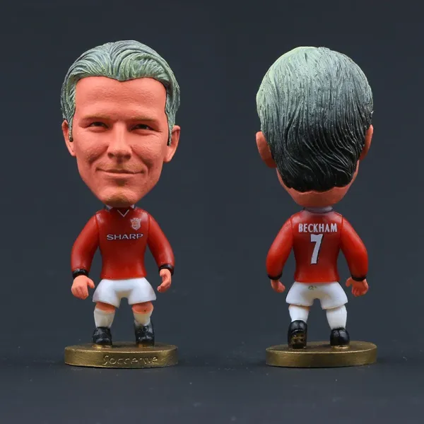 Design Soccerve David Beckham Figurine Red Manchester United Jersey Collectible Accessories - 1