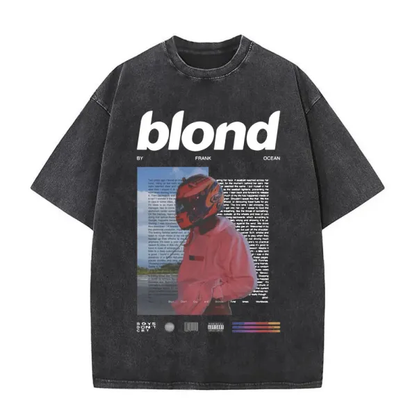 Frank Ocean blond Oversized Acid Wash T-Shirt - 12