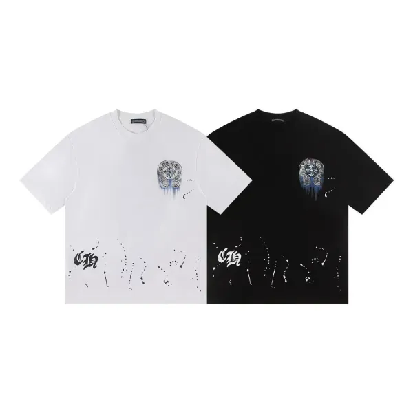 Chrome Hearts Logo Embroidered Black T-Shirt - 3