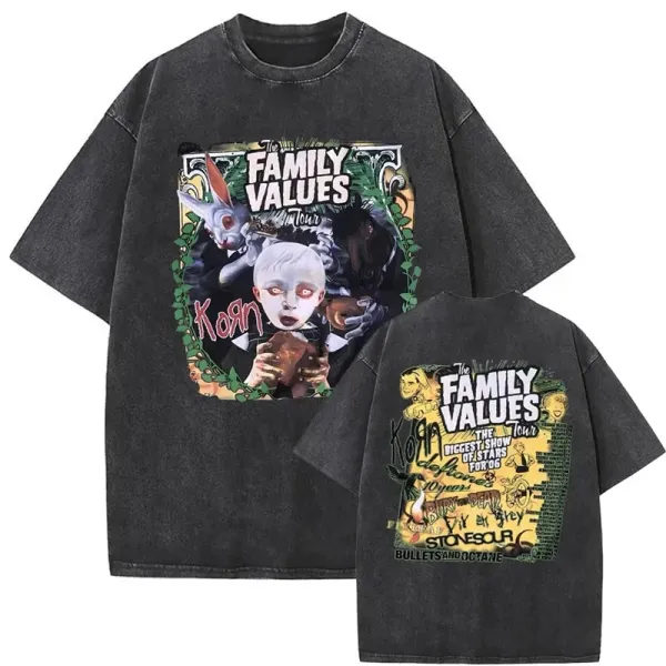 Design The Family Values Tour Graphic T-Shirt Black T-Shirts - 1