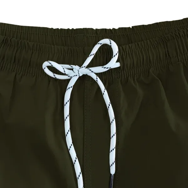 Design Drawstring Waist Shorts Beige Shorts - 30