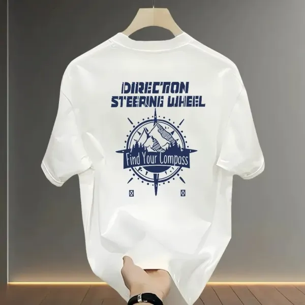 Design Direction Steering Wheel Graphic T-Shirt Black - 8