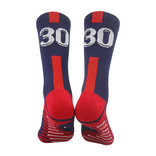 Design Performance Socks Navy Red Number 30 Socks - 1
