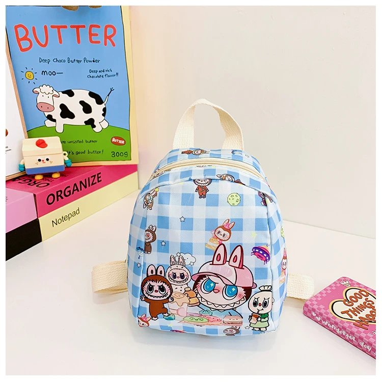 Design Mini Backpack Pink Gingham Rabbit Print Backpack - 25