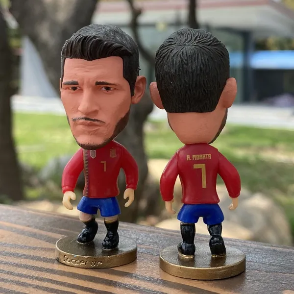 Design Soccervwo Virgil van Dijk Orange Jersey Bobblehead Figure Accessories - 7