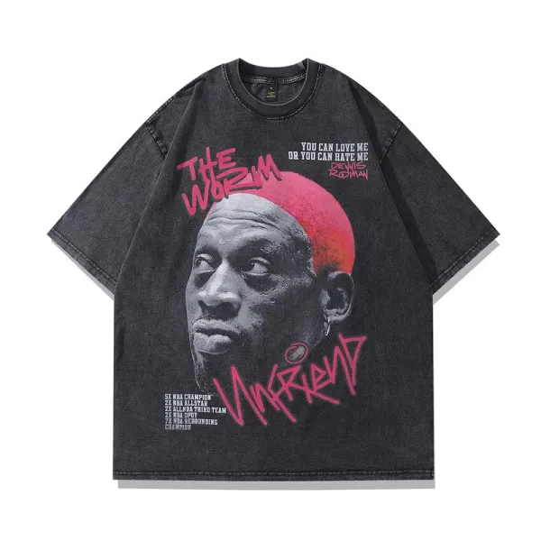 Badfriend The Worm Dennis Rodman Graphic T-Shirt Black - 1