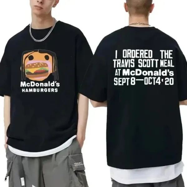 Cactus Jack x McDonald's Travis Scott Meal Tee Black T-Shirt - 1