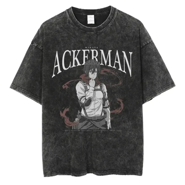 Design Ackerman Graphic Washed Black T-Shirt - 1