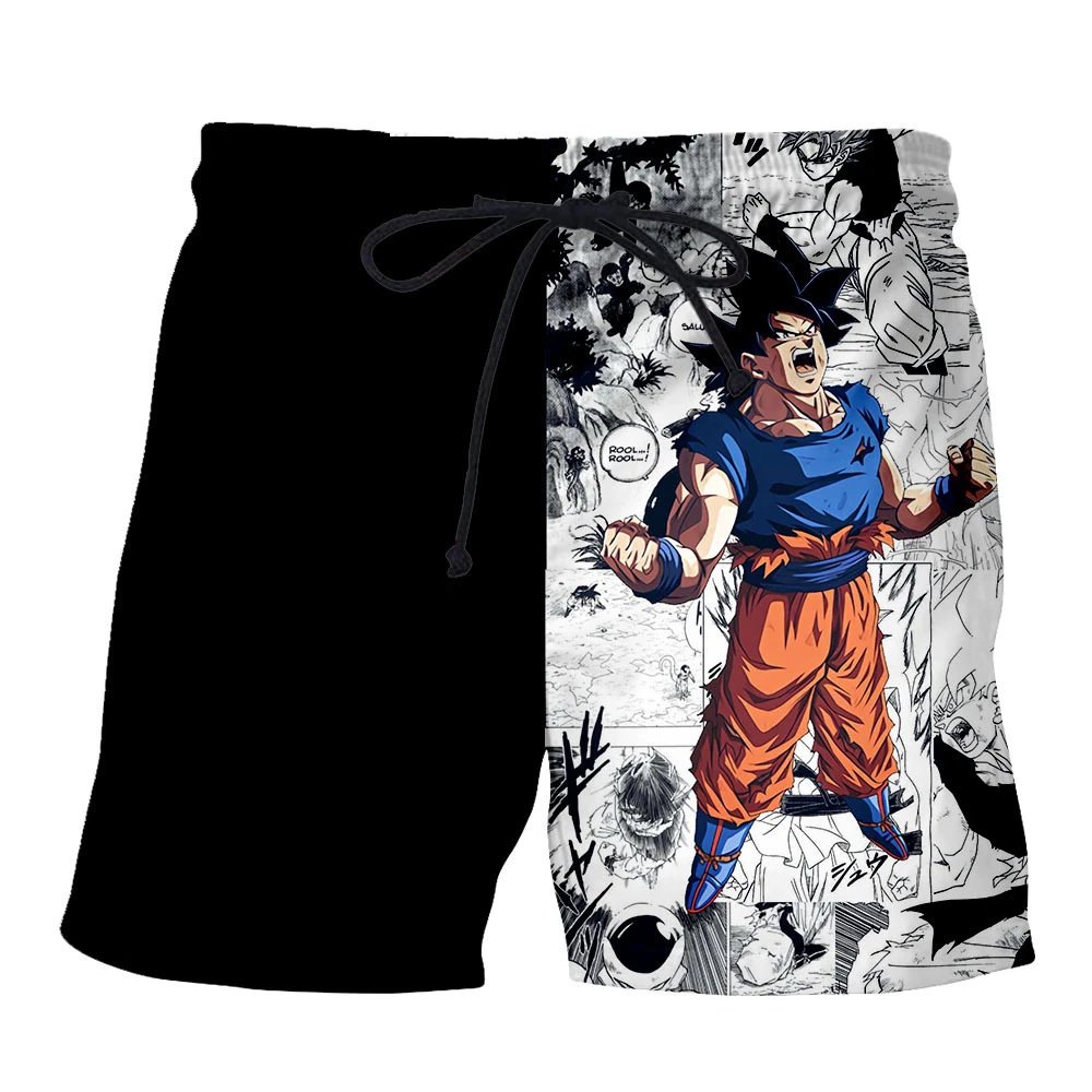 Design Dragon Ball Z Comic Panel Print Orange Swim Shorts Swimwear - 5