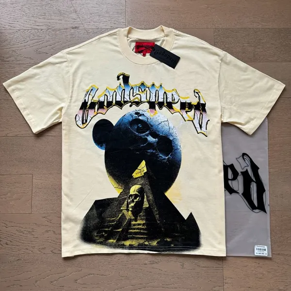 Godspeed Statue of Liberty Sunset Graphic T-Shirt White - 21