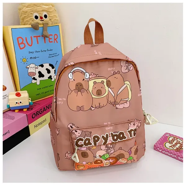Design Capypara Capybara Print Mini Backpack Blue Mini Backpack - 27