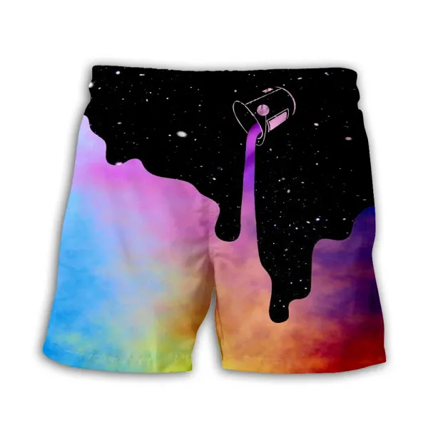 Design Akatsuki Cloud Print Swim Shorts Black Swimwear - 8