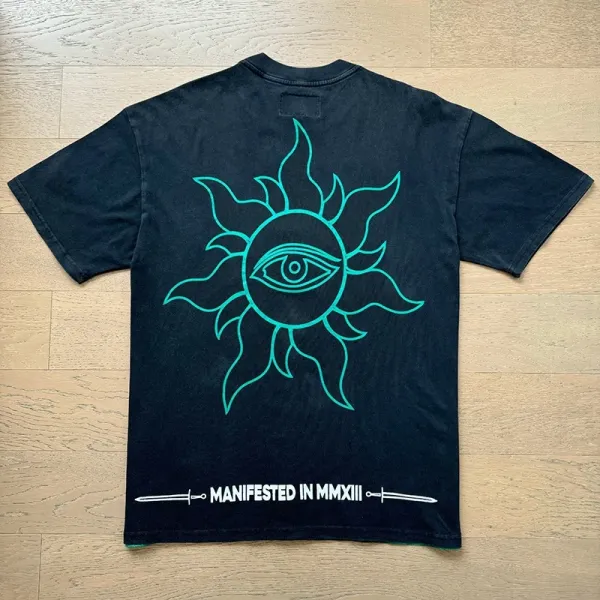 Godspeed Statue of Liberty Sunset Graphic T-Shirt White - 44