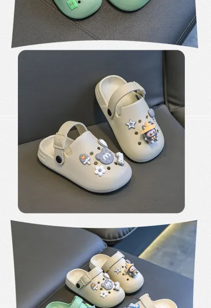 Design Clog Sandals Pink with Charms Kids Casual Footwear - 16