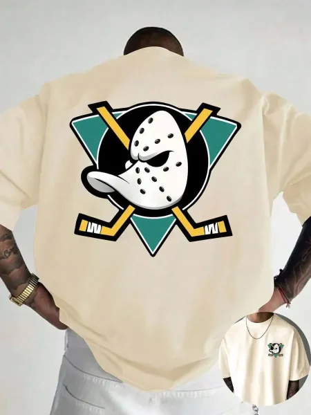 Design Anaheim Ducks Logo Graphic T-Shirt White T-Shirts - 7