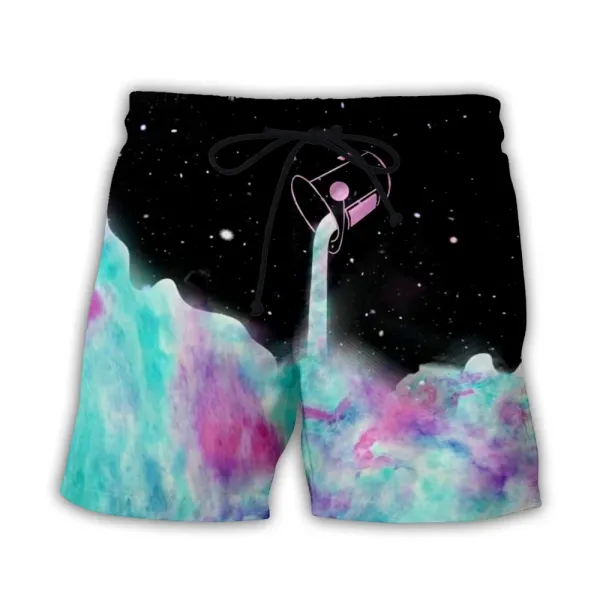 Design Akatsuki Cloud Print Swim Shorts Black Swimwear - 12