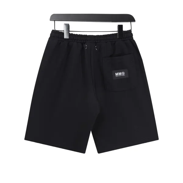 MM6 Maison Margiela Number Print Drawstring Shorts Beige - 14