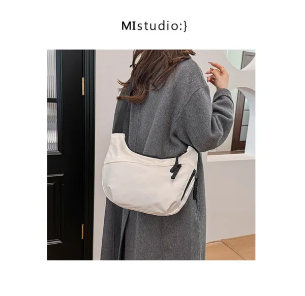 Design Minimalist Black Hobo Crossbody Bag - 16