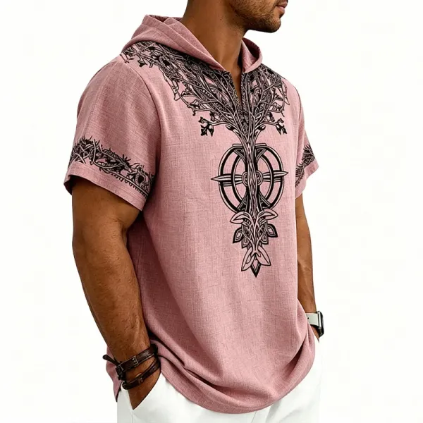 Design Tree of Life Hooded Tee Army Green Hoodie - 15