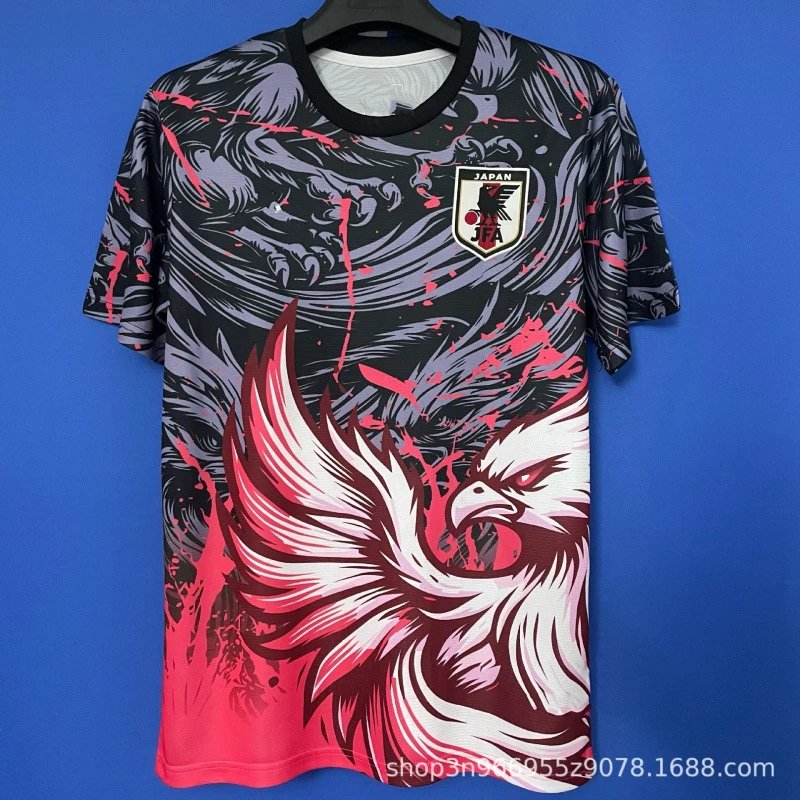 Japan Football Association Phoenix Graphic Jersey Black Red Multicolor