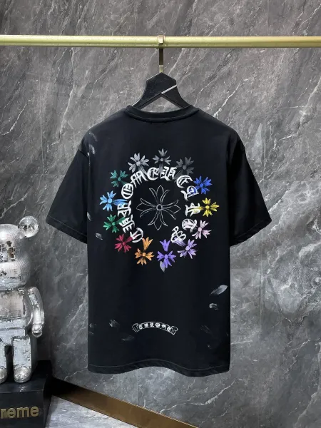 Chrome Hearts Floral Cross Logo White T-Shirt - 25