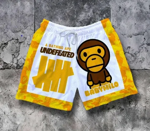 Undefeated x A Bathing Ape Blue Camo Basketball Shorts - 6