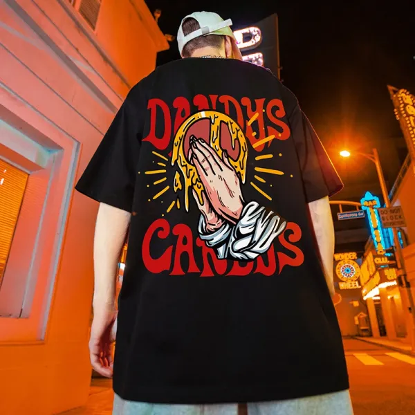 Design Dandys Candys Graphic Print White T-Shirt T-Shirts - 18