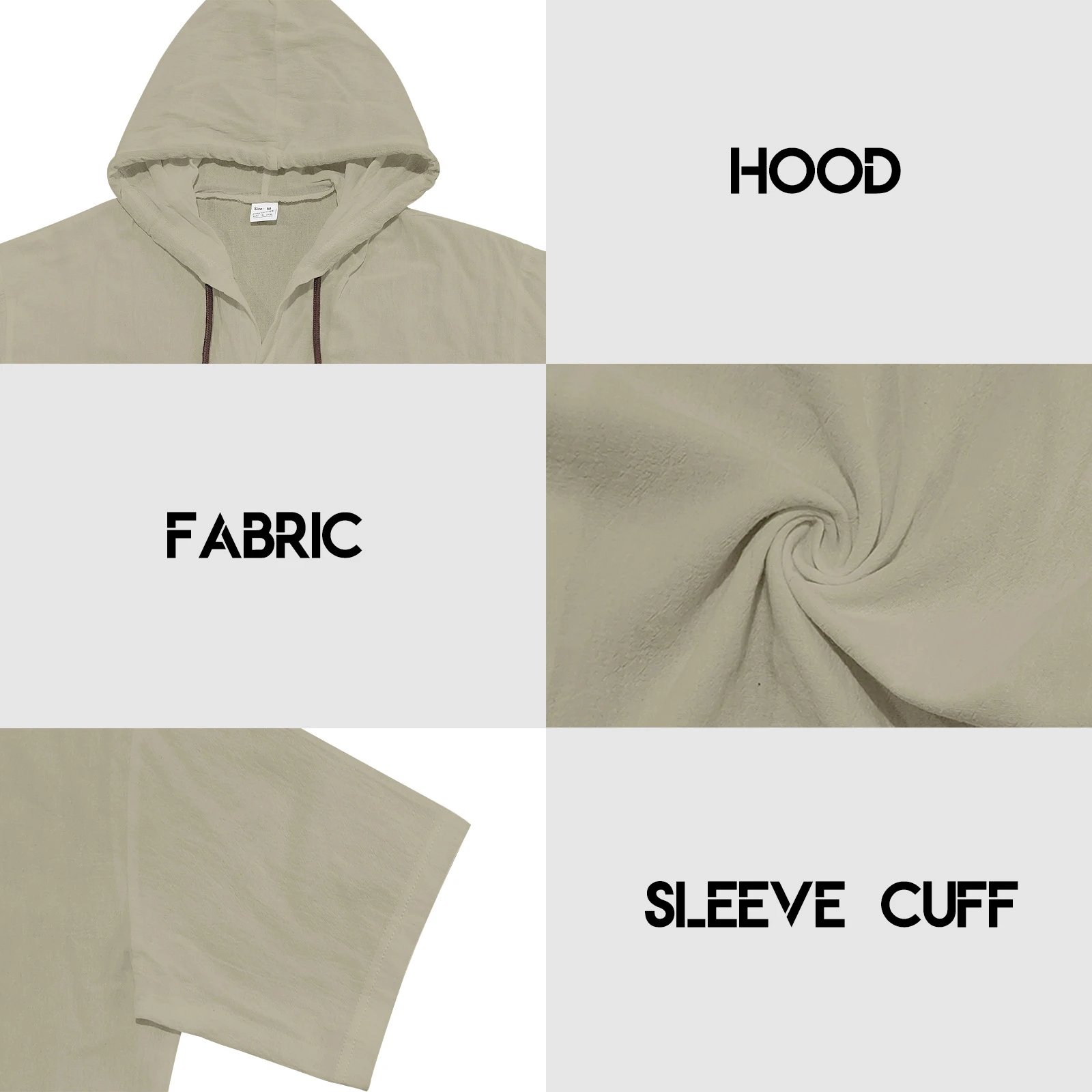 Design Hooded Button-Up Shirt Olive Green with Tribal Pocket Tops - 32