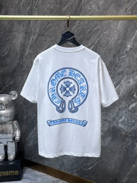 Chrome Hearts Floral Cross Logo White T-Shirt - 33