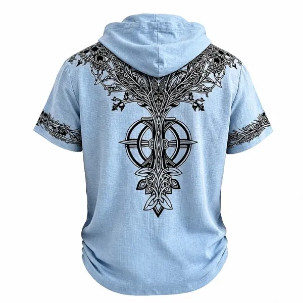 Design Tree of Life Hooded Tee Army Green Hoodie - 44