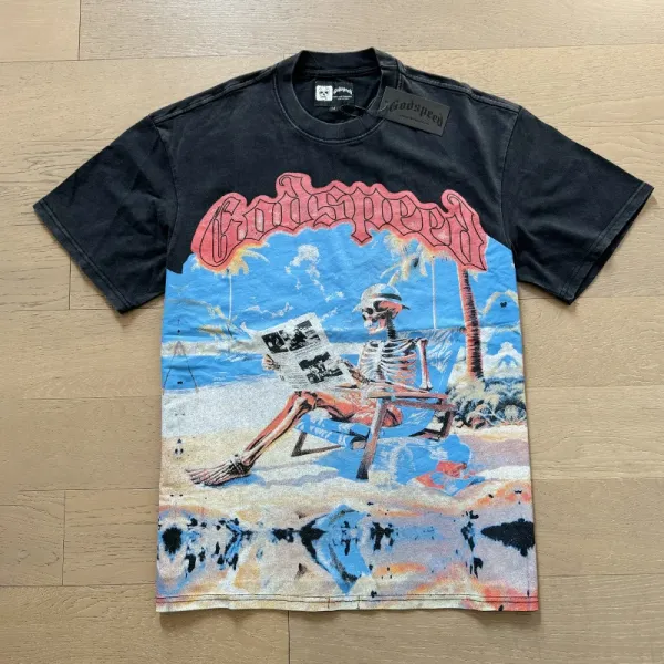 Godspeed Skull Island Graphic T-Shirt Black - 45