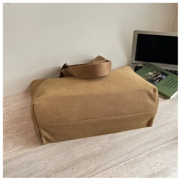 Design Canvas Tote Bag Olive Green Tote Bag - 34