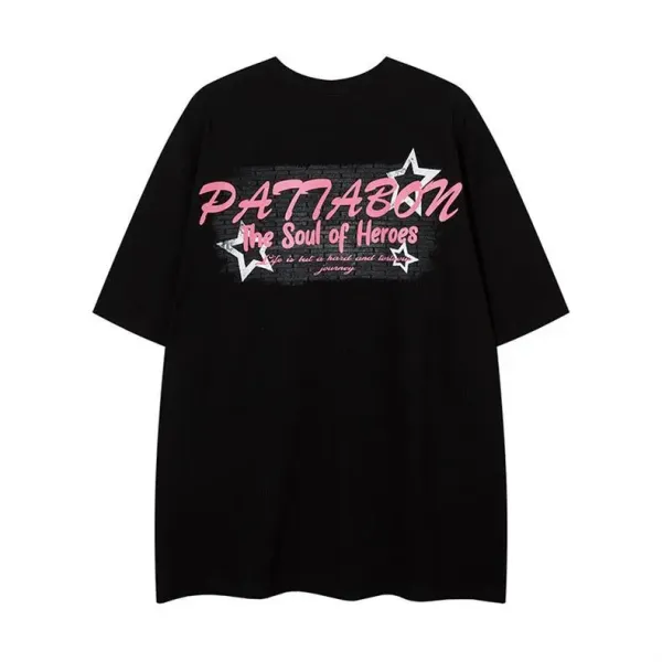 Design Pattabon Butterfly Print Oversized T-Shirt White T-Shirts - 4