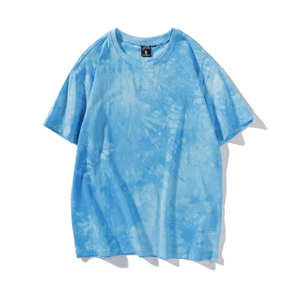 Design Tie-Dye Blue Oversized T-Shirt - 1