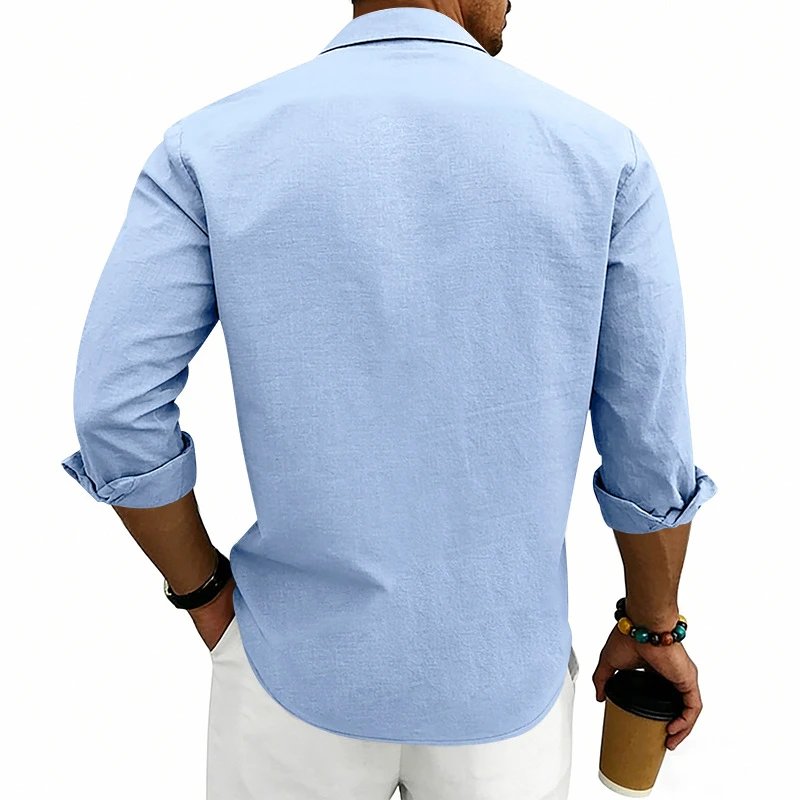 Design Guayabera-Style Shirt Army Green Shirt Tops Shirt - 60