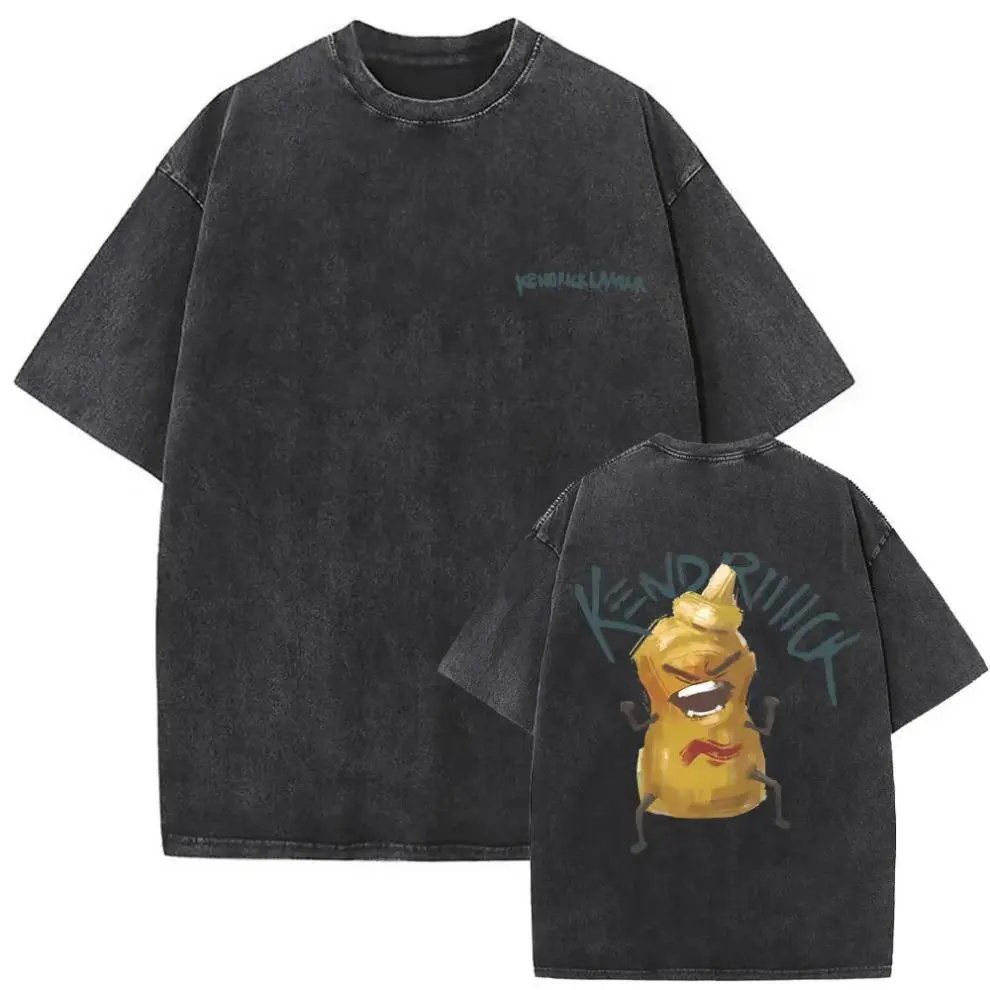 Design Lamar Mustard Bottle Graphic Oversized T-Shirt Black T-Shirts - 65
