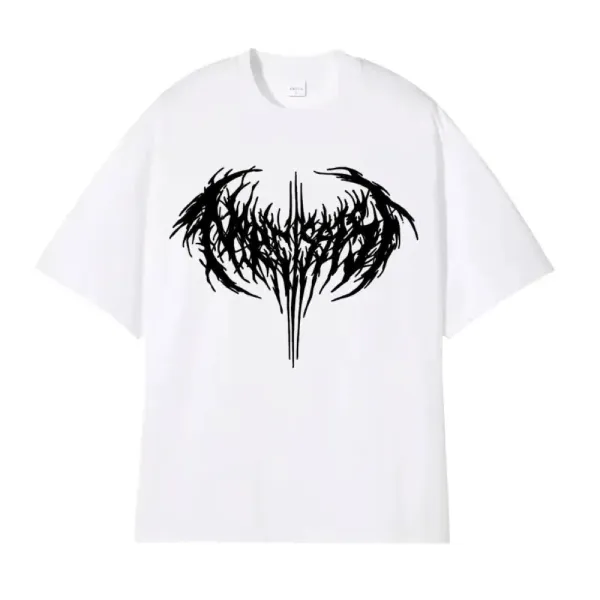 Design Blackened Logo Graphic Gray T-Shirt - 4