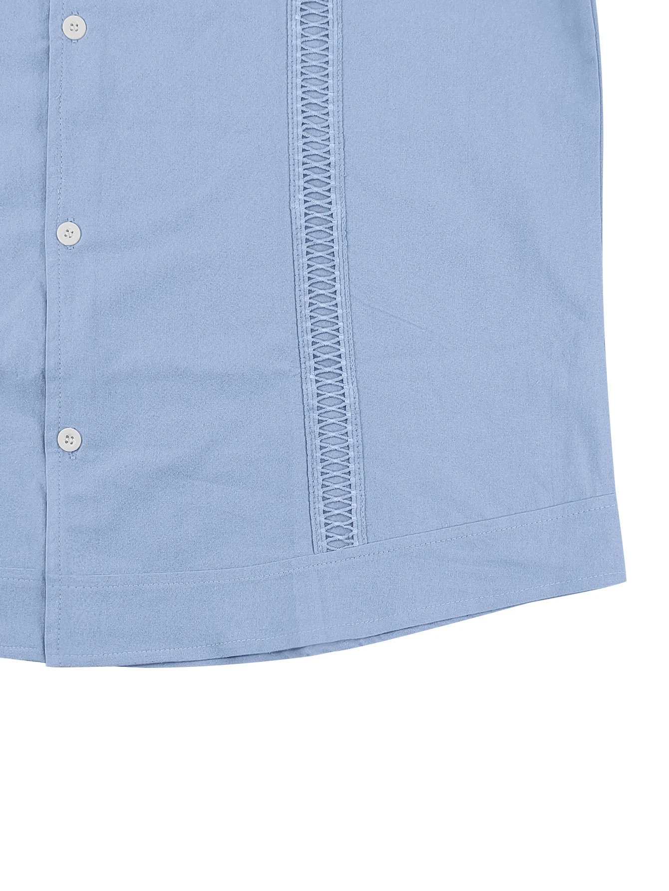 Design Guayabera-Style Shirt Army Green Shirt Tops Shirt - 69