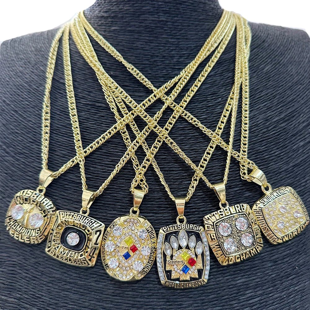 Design Pittsburgh Steelers World Champions Pendant Necklace Gold Jewelry - 8