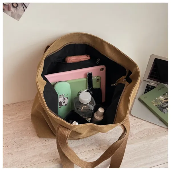 Design Canvas Tote Bag Olive Green Tote Bag - 38