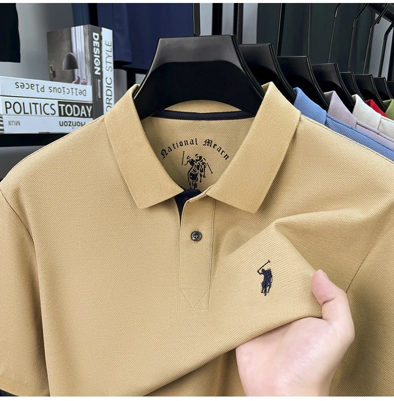 Polo Ralph Lauren Classic Fit Polo Black with Gold Pony Logo Tops Polo - 22