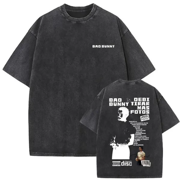 Bad Bunny x Design Oversized Acid Wash T-Shirt - 1